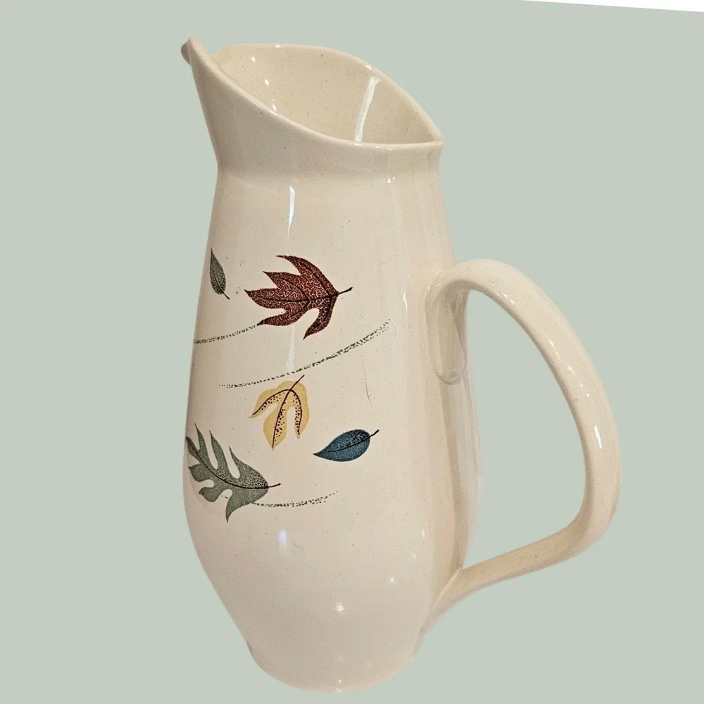 Franciscan Autumn Earthenware Pitcher Gladding McBean & Co Vintage MCM 10.5in